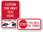 All Tow Away Zone Signs