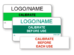 Calibrate Before Use Labels