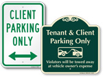 Client Parking Signs