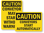Conveyor Warning Signs
