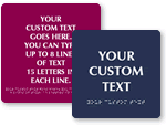 ADA Custom Braille Signs
