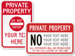 Custom Do Not Enter Signs