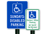 Custom Handicapped Parking Signs