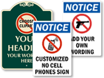 Custom Prohibition Signs