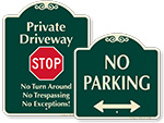 Designer Parking Signs