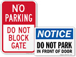 Do Not Block Gate Signs