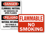 Flammable Material Signs