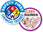 Right-to-Know Trained Hard Hat Stickers