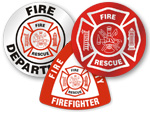 Fire Helmet Rescue Stickers