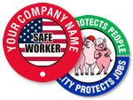 Safety Slogan Stickers - Hard Hat Safety Stickers