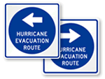 Hurricane Evacuation Route Signs
