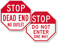 Instructional Stop Signs