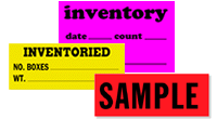 Fluorescent Inventory Labels