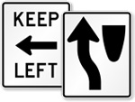 Keep Left Signs