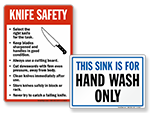 Kitchen & Food Safety Signs