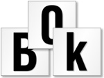 Large Die Cut Numbers & Letters   Black