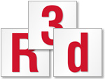 Large Die Cut Numbers & Letters   Red