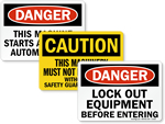 OSHA Machine Safety Signs