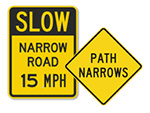 Narrow Road Signs
