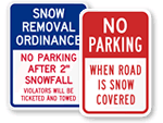 Snow Parking Signs