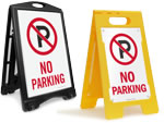 No Parking Signs on a Stand
