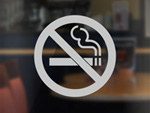 No Smoking Glass Decals