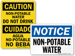 Non Potable Water Signs