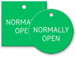 Normally Open Valve Tags