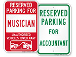 Novelty Reserved Parking Signs