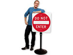 Portable Do Not Enter Signs