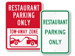 Restaurant Parking Signs