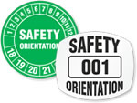 Safety Orientation Stickers