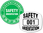 Safety Orientation Stickers