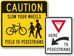 Yield To Pedestrian Signs