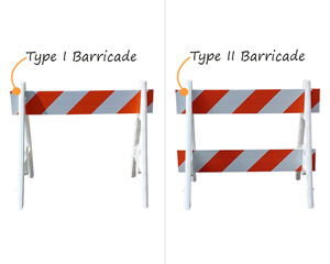 A Frame Traffic Barricades