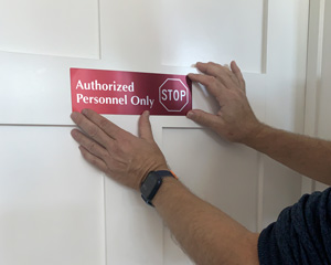 Authorized Personnel Only Door Sign