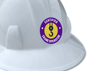 Certified Crane Operator Hard Hat Decal
