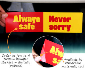 Custom bumper sticker