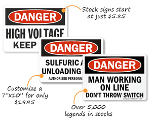 Danger Safety Signs