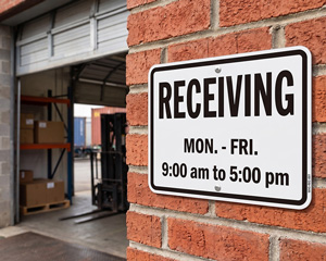 Shipping and Receiving Signs