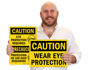 Eye Protection Required Labels