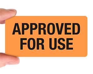 Approved For Use Fluorescent Qc Label