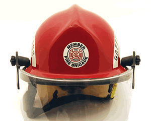 Firefighter 3M Reflective Arch-Style Fire/Rescue/EMS Helmet Front Decal