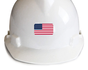 2x American Flag Hard Hat StickersHelmet DecalsLabels USA Flags Old Glory 