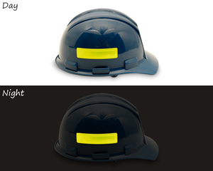 reflective hard hat