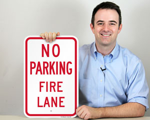 No Parking Fire Lane Sign
