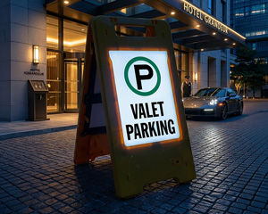 Portable LED Parking Signs