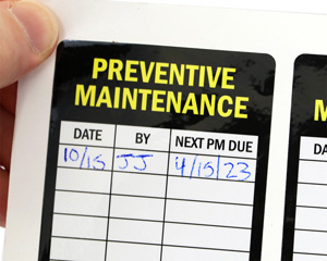 Preventive Maintenance Labels