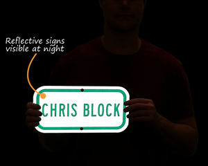 Reflective parking spot sign