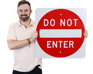 Do Not Enter Label